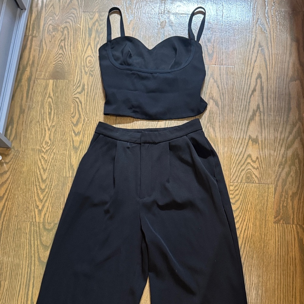 Princess Polly Elegant Black Women's Two Piece Set